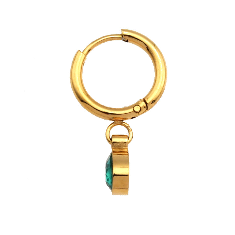 WINNIE Encased Emerald Crystal Earrings