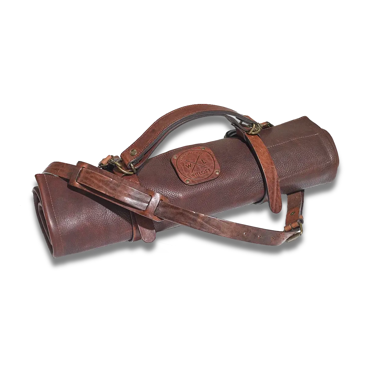 WITLOFT -  Handmade leather Knife Role ( 5 Compartments)