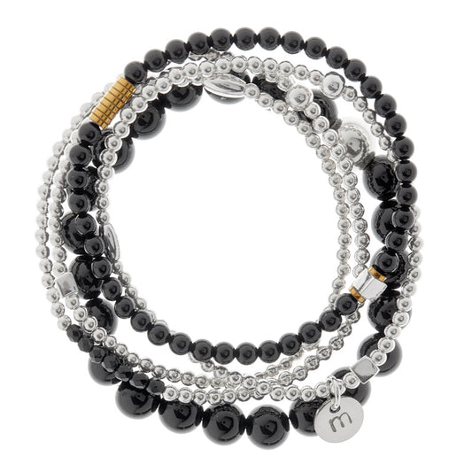 Warrior Initial Bracelet Stack