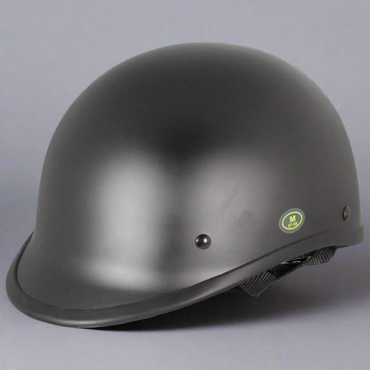 West Coast Leather Black Peak Half Helmet
