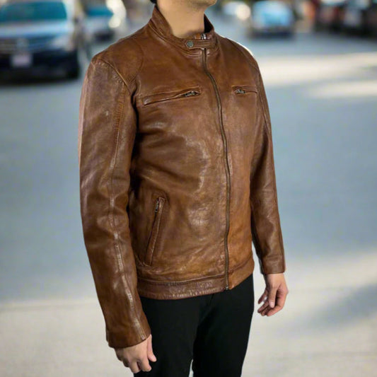 Men's Classic Sheep Leather Jacket