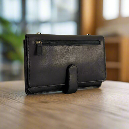 Derek Alexander Deluxe Leather Organizer Clutch Purse