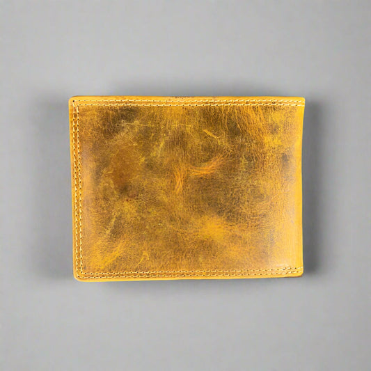 Greenwood Men's Leather Bifold Wallet. Premium RFID Protection Wallet with Flip Compartment