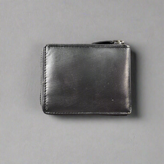 Greenwood Men's Leather Wallet. Premium RFID Protection Zip-Around Wallet