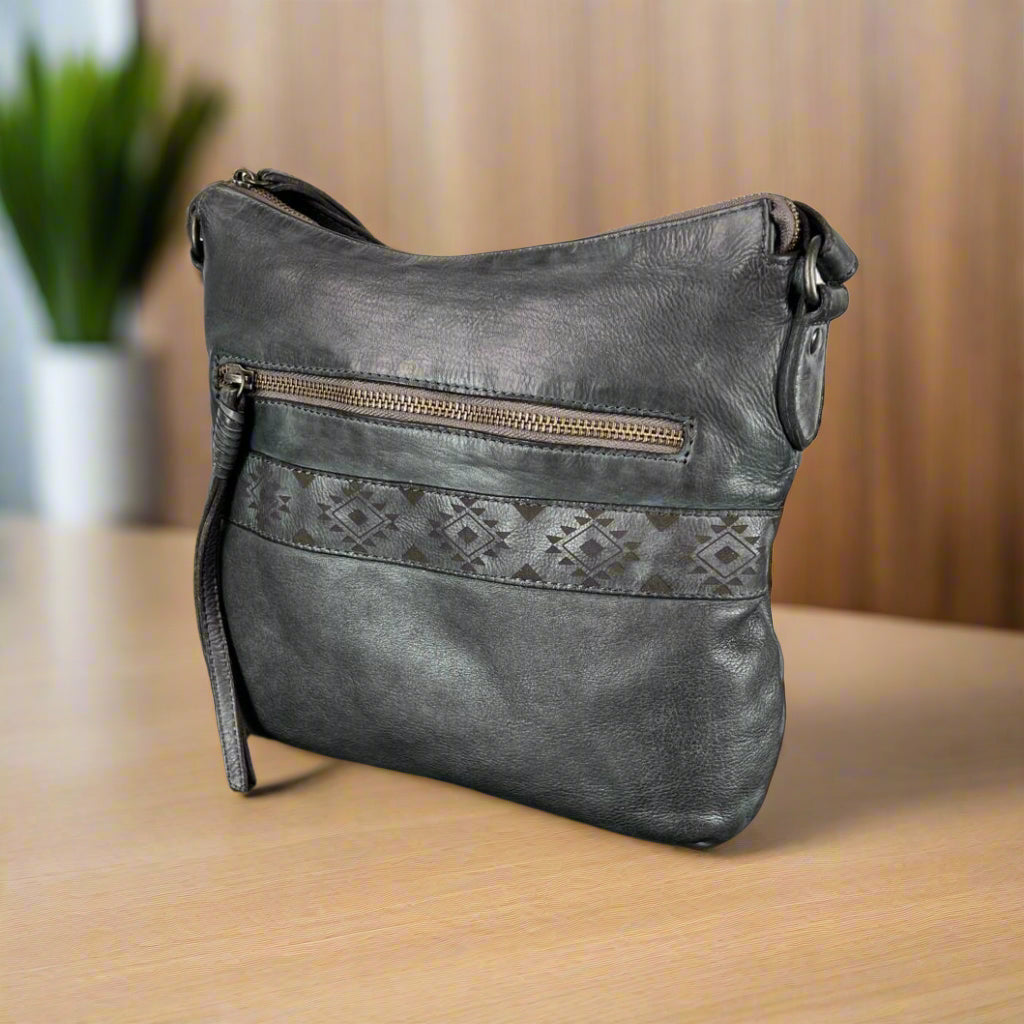 MET Crossbody Bag with Aztec Design
