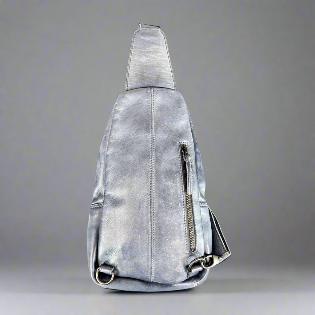 Off The Shoulder Leather Chest Backpack