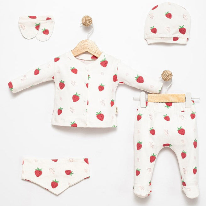 Strawberry Charm Newborn 5PC Set