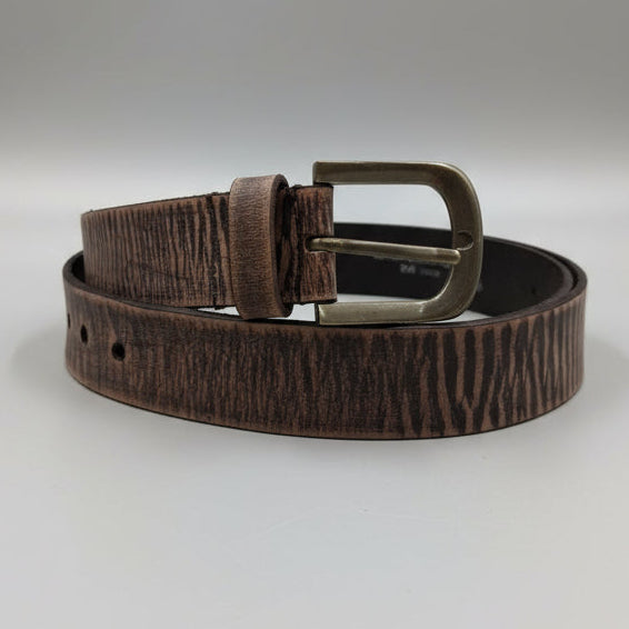 Men's Classic Matte Distressed Variegated Leather Belt