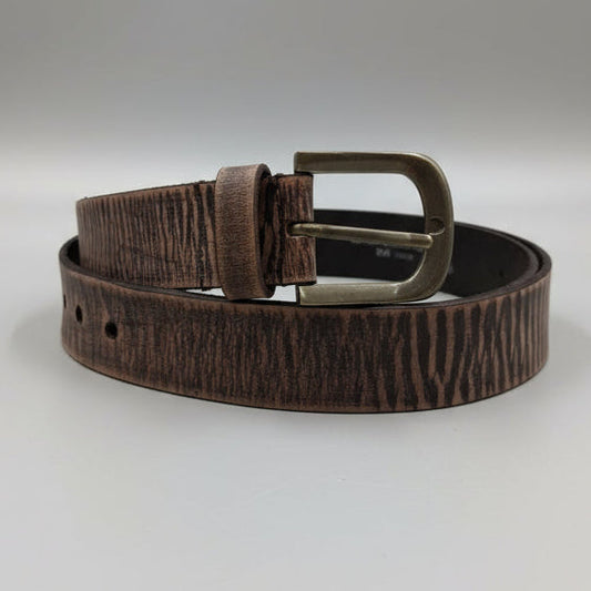 Men's Classic Matte Distressed Variegated Leather Belt