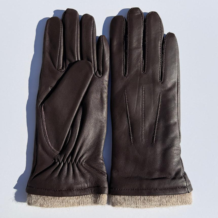 Women's Touchscreen Sheep Leather Gloves with Wool Blend Lining