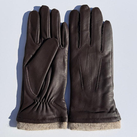 Women's Touchscreen Sheep Leather Gloves with Wool Blend Lining