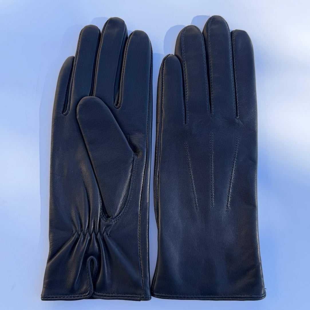 Women's Drum Dyed Lamb Leather Gloves with Wool Blend Lining