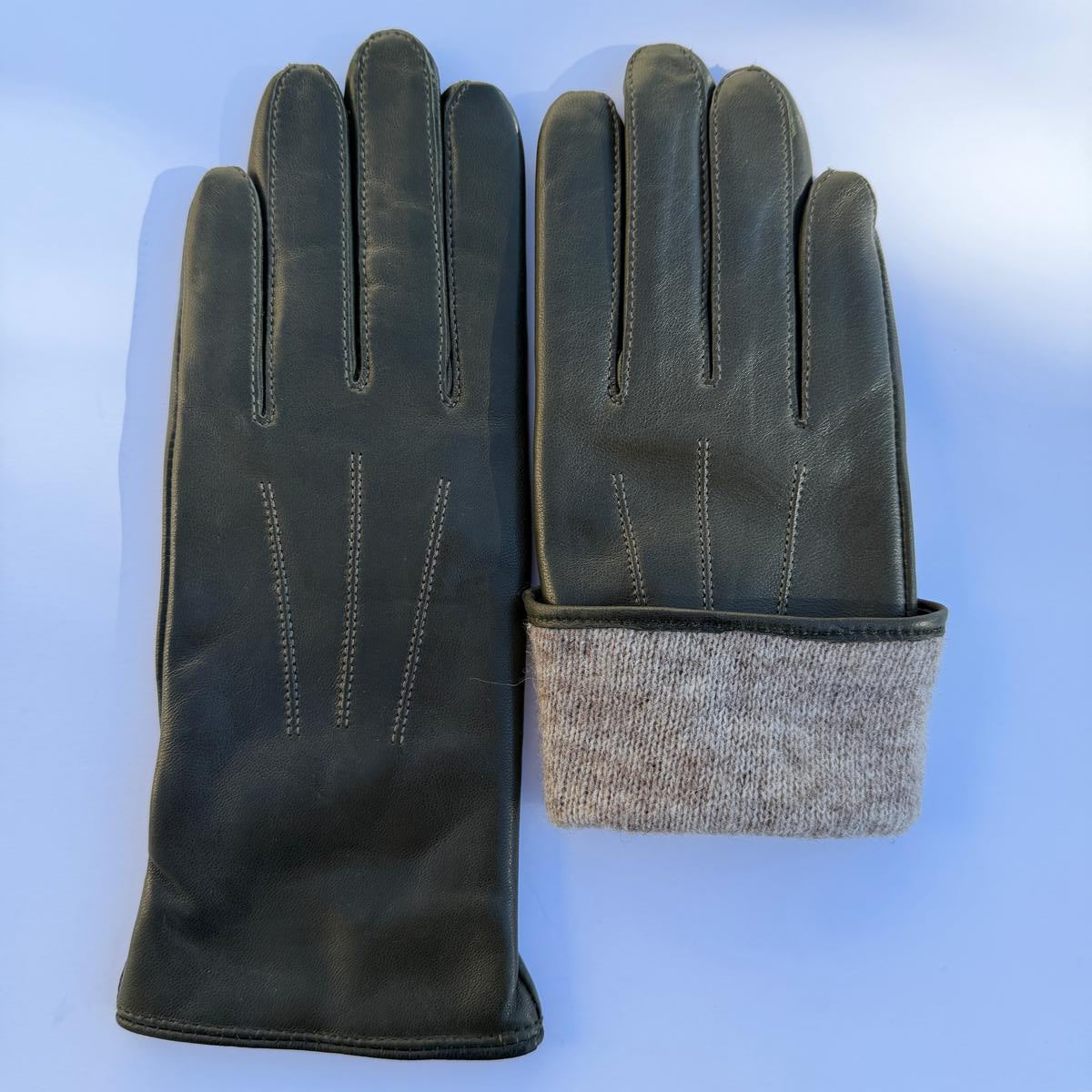 Women's Drum Dyed Lamb Leather Gloves with Wool Blend Lining