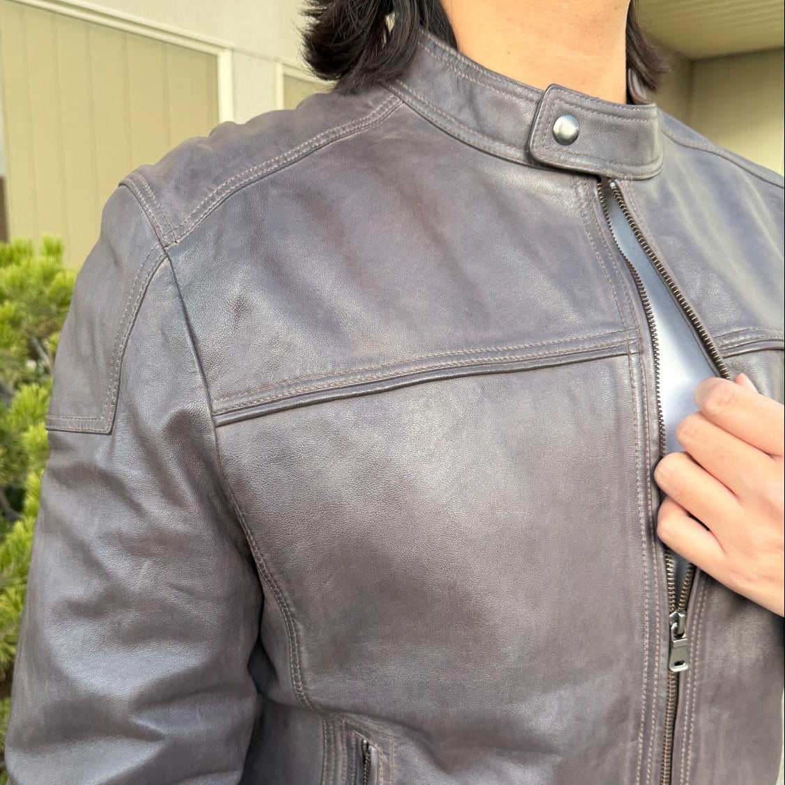 Men's Two-Tone Lamb Leather Jacket