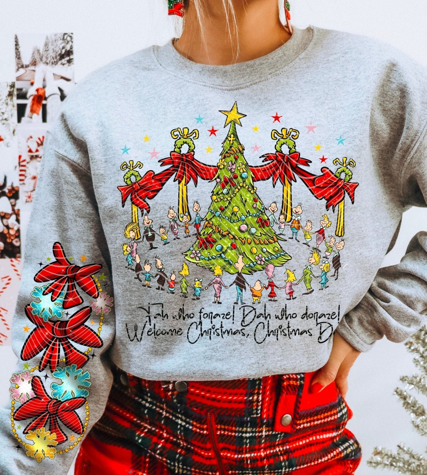 Sweatshirt Or Hoodie  Christmas  Whoville Grinch Tree Of Life