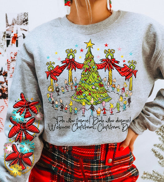 Sweatshirt Or Hoodie  Christmas  Whoville Grinch Tree Of Life