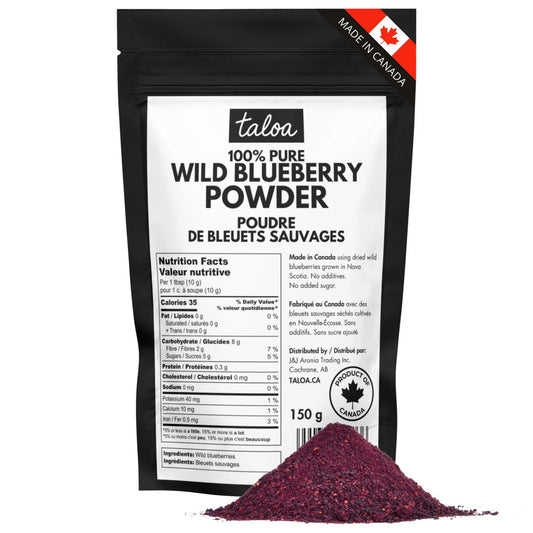 Wild Blueberry Powder 150 g - Made in Canada