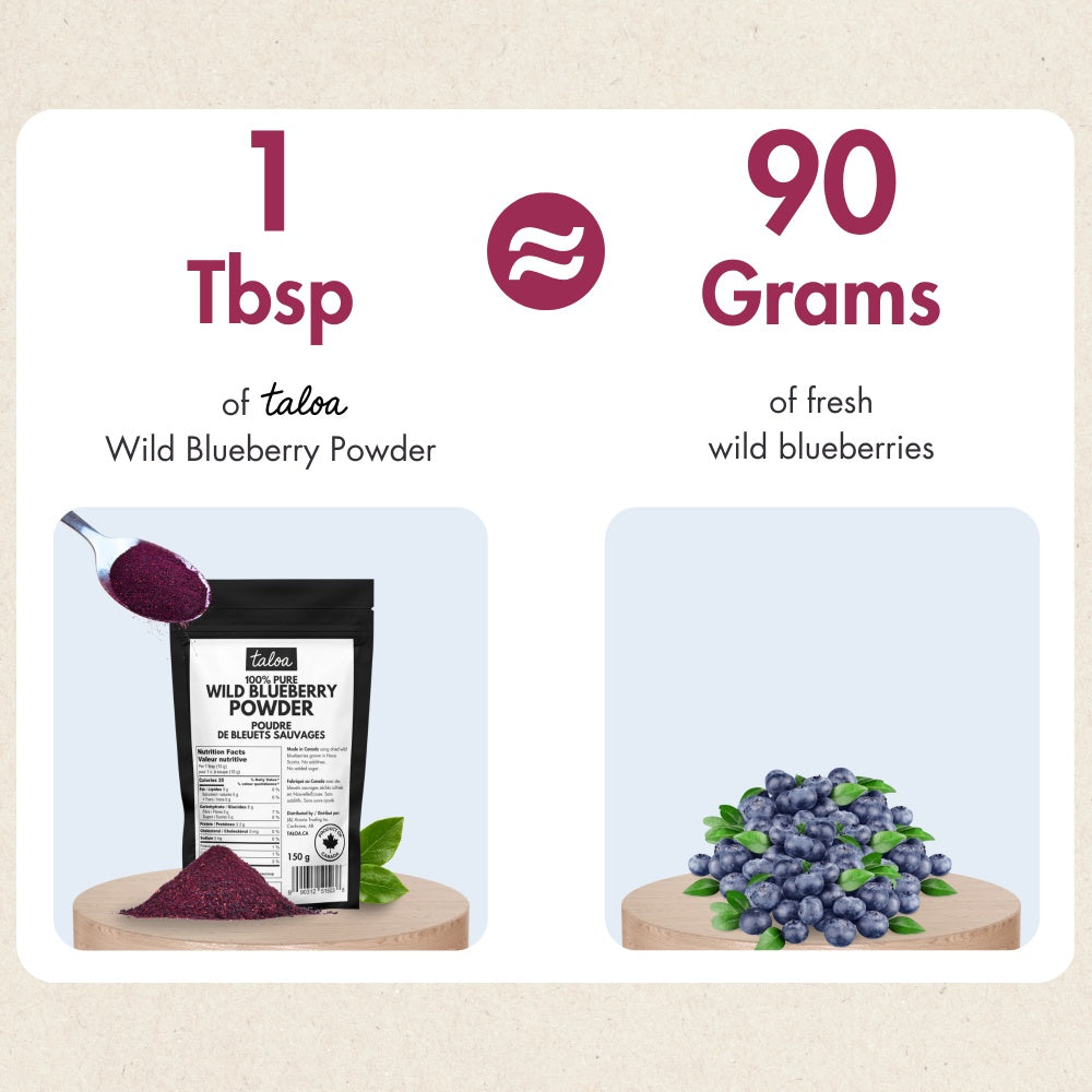 Wild Blueberry Powder 150 g - Made in Canada