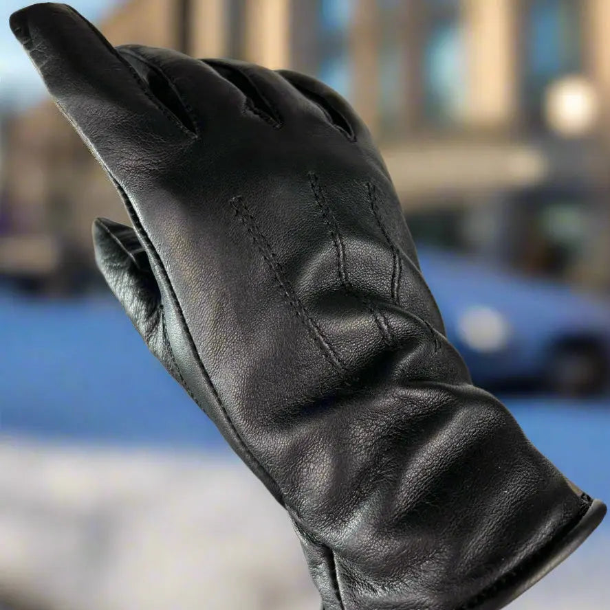 Women's Leather Gloves with Fur Lining