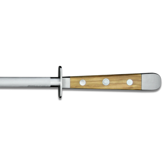 ALPHA OLIVE | Sharpening Steel 10" | Forged Steel / Olive Wood handle