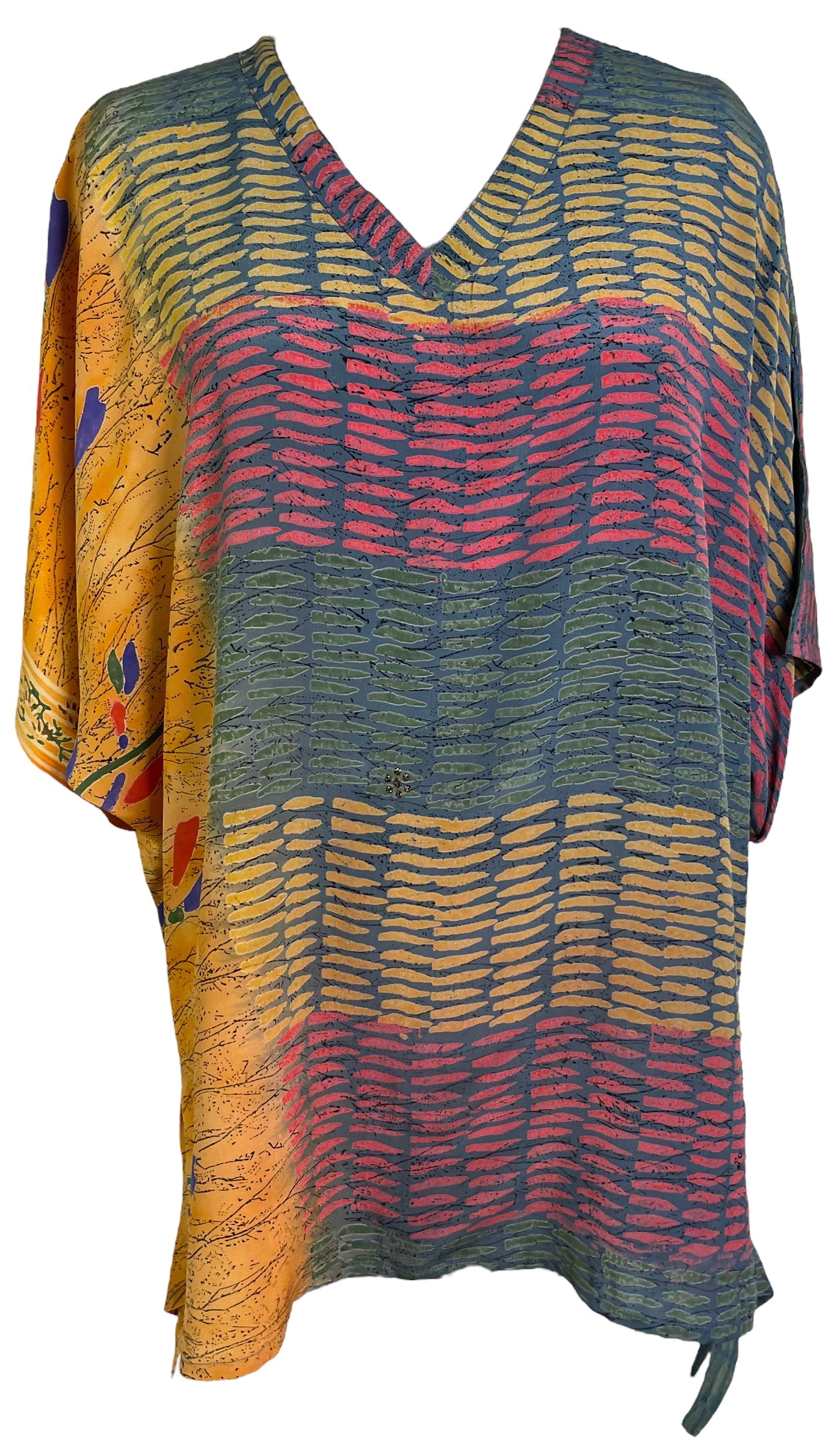 PRC6463 Avatar Pure Silk Long Tunic with Side Ties