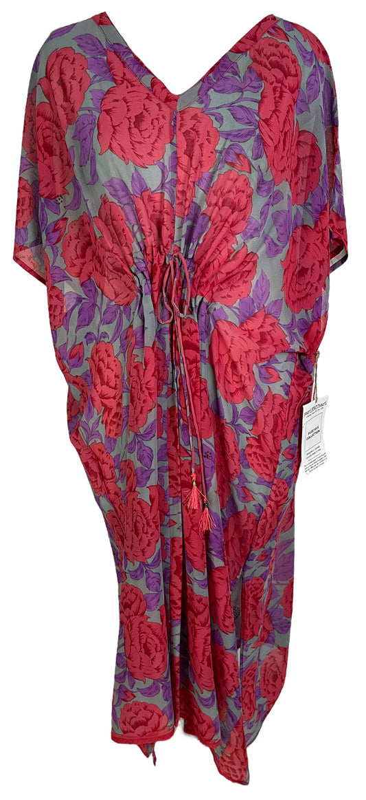 PRG5829 Sheer Avatar Pure Silk Maxi Kaftan