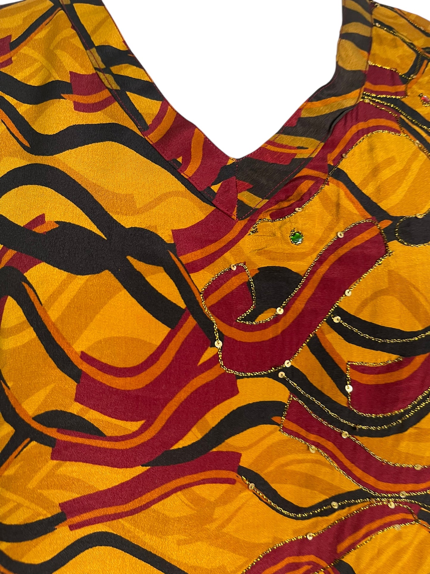 PRC6461 Avatar Pure Silk Long Tunic with Side Ties