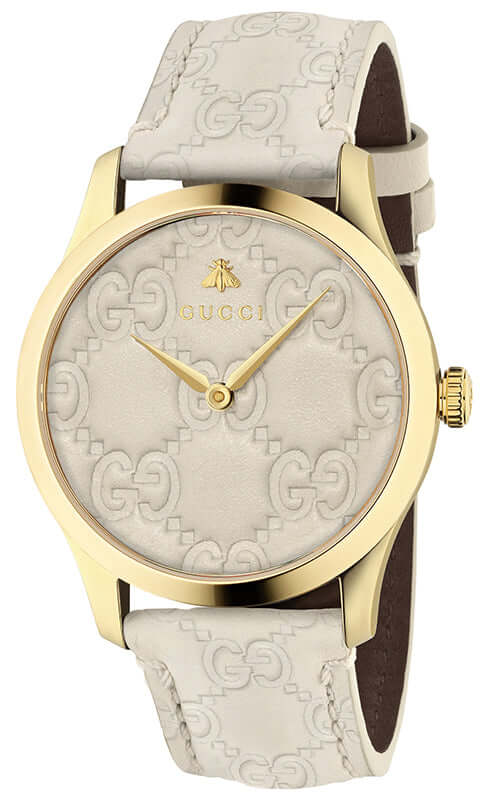 GUCCI G-TIMELESS SIGNATURE Yellow Gold PVD Steel Watch YA1264033A