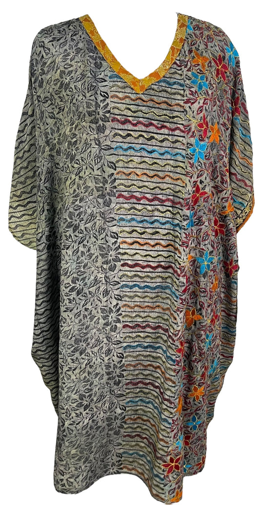 PRC6713 Avatar Pure Silk Midi Length Kaftan