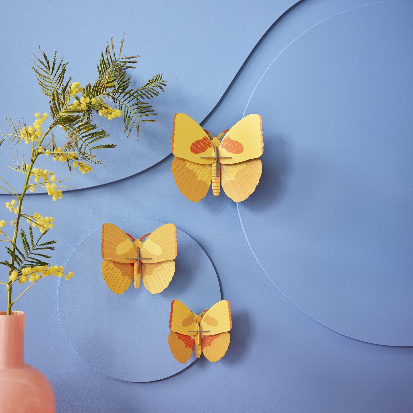 Yellow Butterflies<br> Set of 3