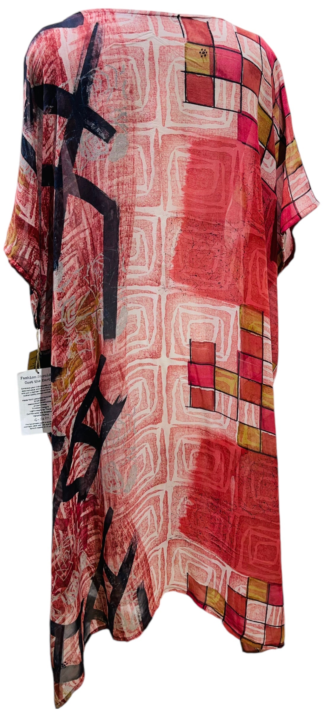 FINAL SALE PRG5679A Sheer Avatar Pure Silk Maxi Kaftan