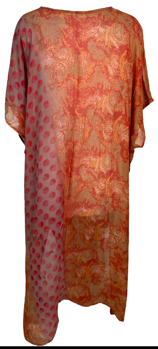 PRG6379 Sheer Avatar Pure Silk Maxi Kaftan
