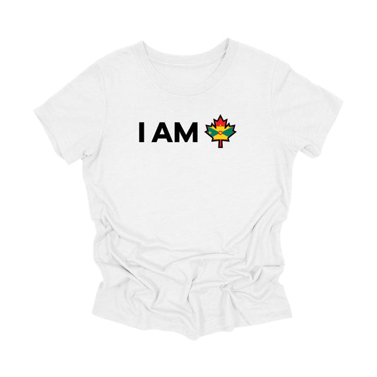 YOUTH - I Am Canada - Canadian Maple Leaf with Grenada Flag, YOUTH T-Shirt, Canadian Gift T-Shirt, Grenada Present, National Flag Tee Shirt - Inspired X