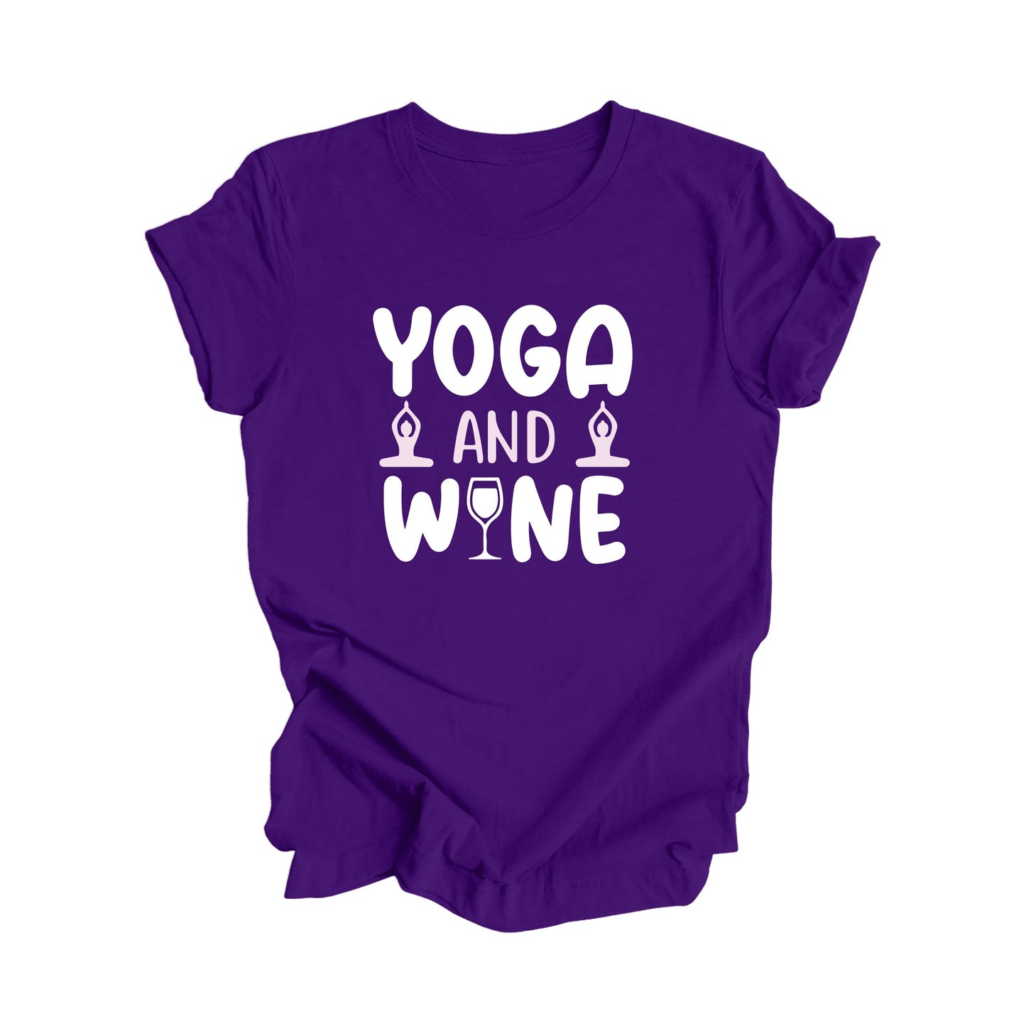 Yoga And Wine - Yoga Gift, Meditation Shirt, Yoga T-shirt, Yoga Lover Gift, Yoga Teacher Shirt, Wellness Shirt, Self Care Shirt - Inspired X