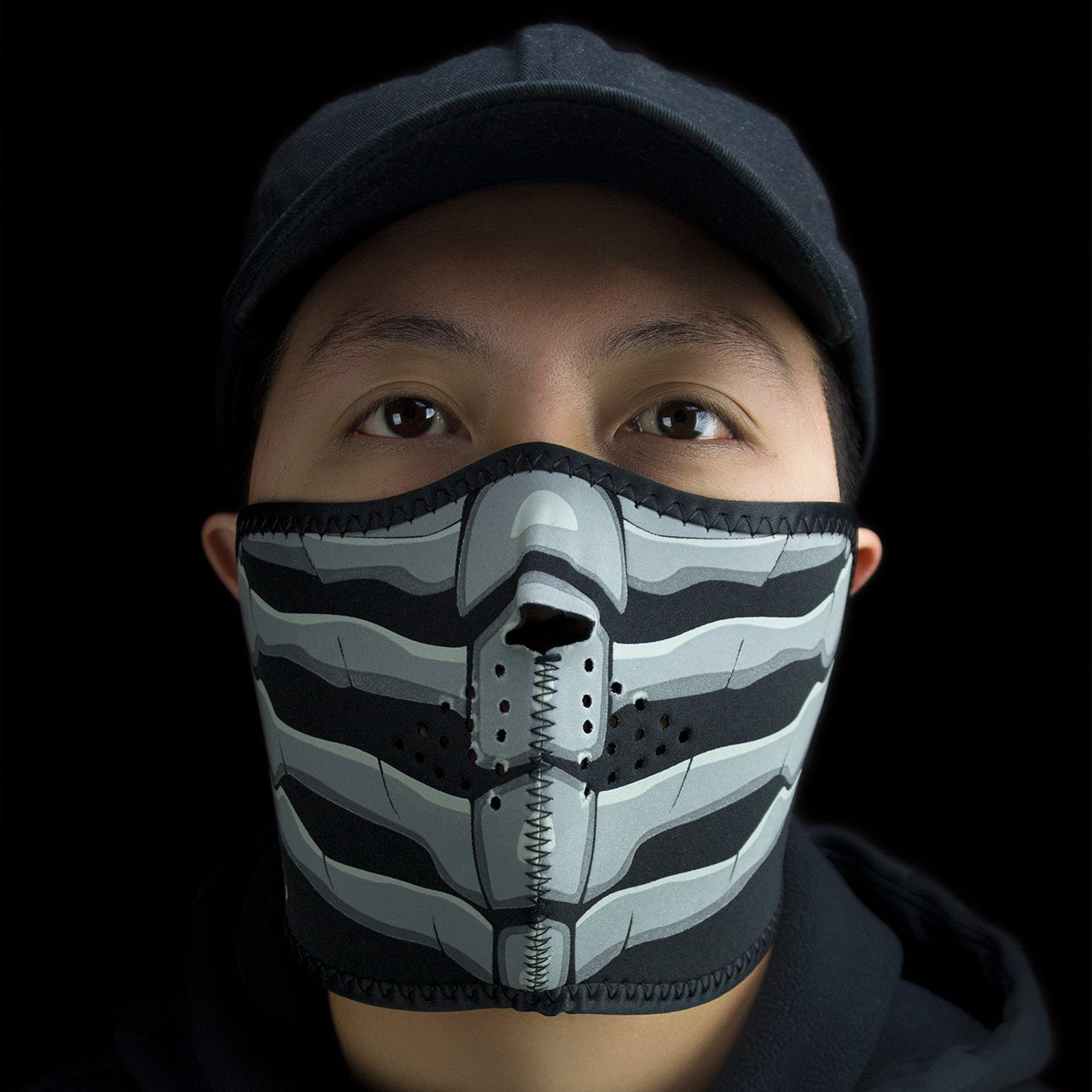 ZANheadgear Half Mask Neoprene Bone Breath Glow in the Dark