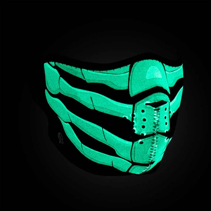 ZANheadgear Half Mask Neoprene Bone Breath Glow in the Dark