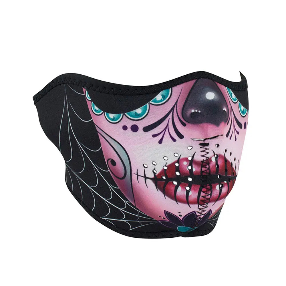 ZANheadgear Sugar Skull Half Face Neoprene Mask