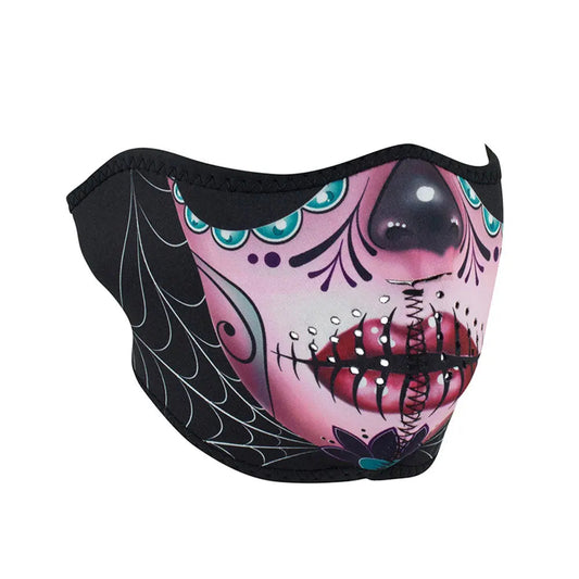 ZANheadgear Sugar Skull Half Face Neoprene Mask