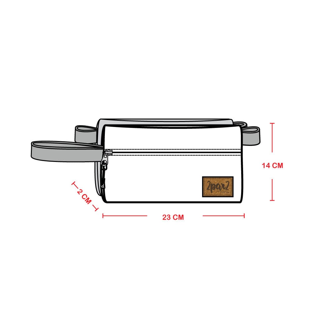 Double Pencil Case Black Butterfly Print