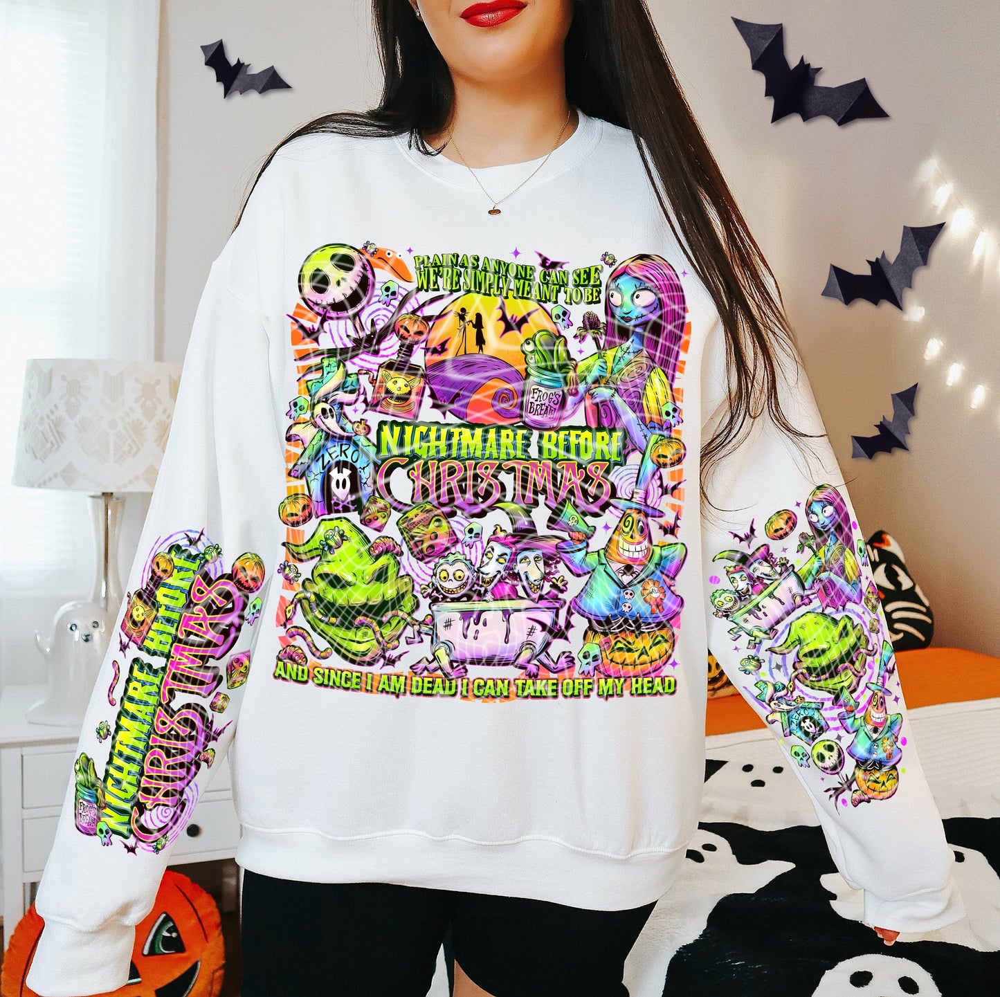 T-Shirt Sweatshirt Hoody Nightmare B4 Christmas Neon Horror Mashup