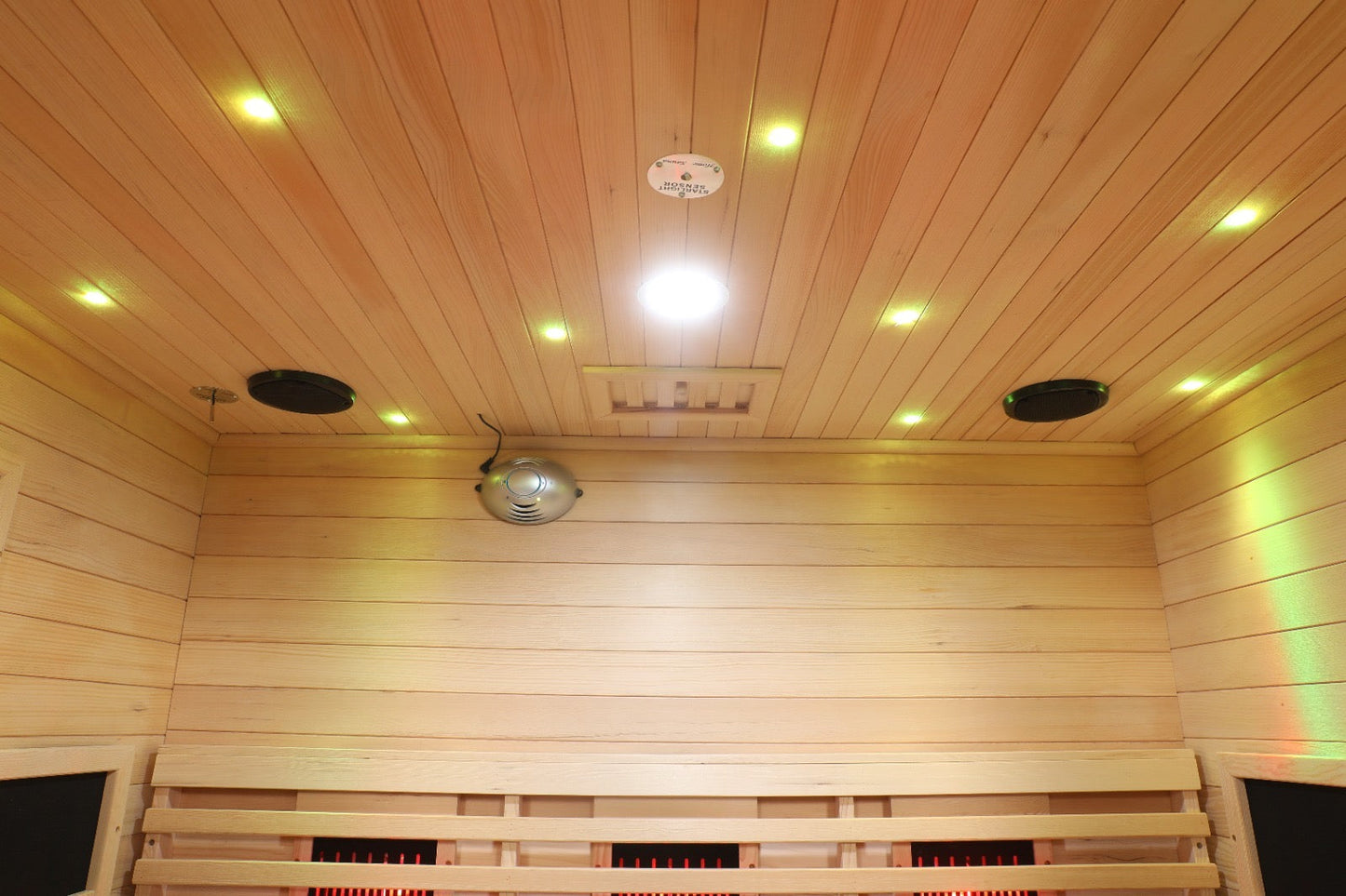 Blisspod | Venetian | Full Spectrum Indoor Premium Canadian Hemlock Ultra Low EMF Sauna, 11 Heaters & Chromotherapy– 3 Person