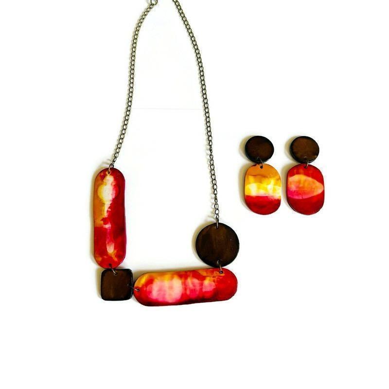 Ombre Clip On Earrings for Fall