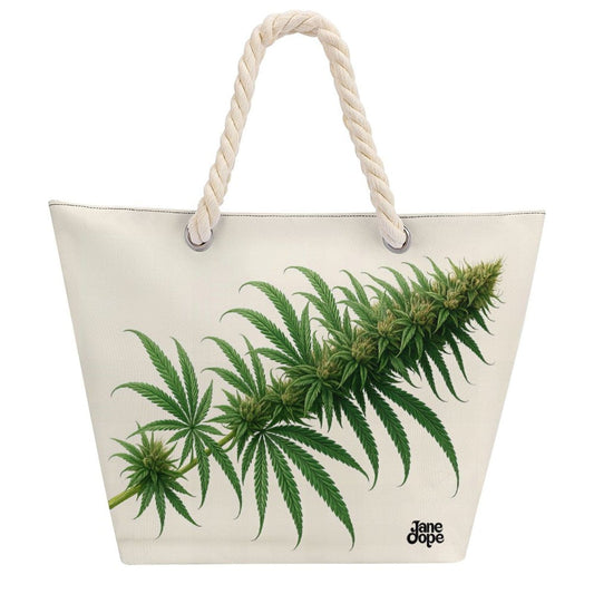 Flora Hemp rope tote bag