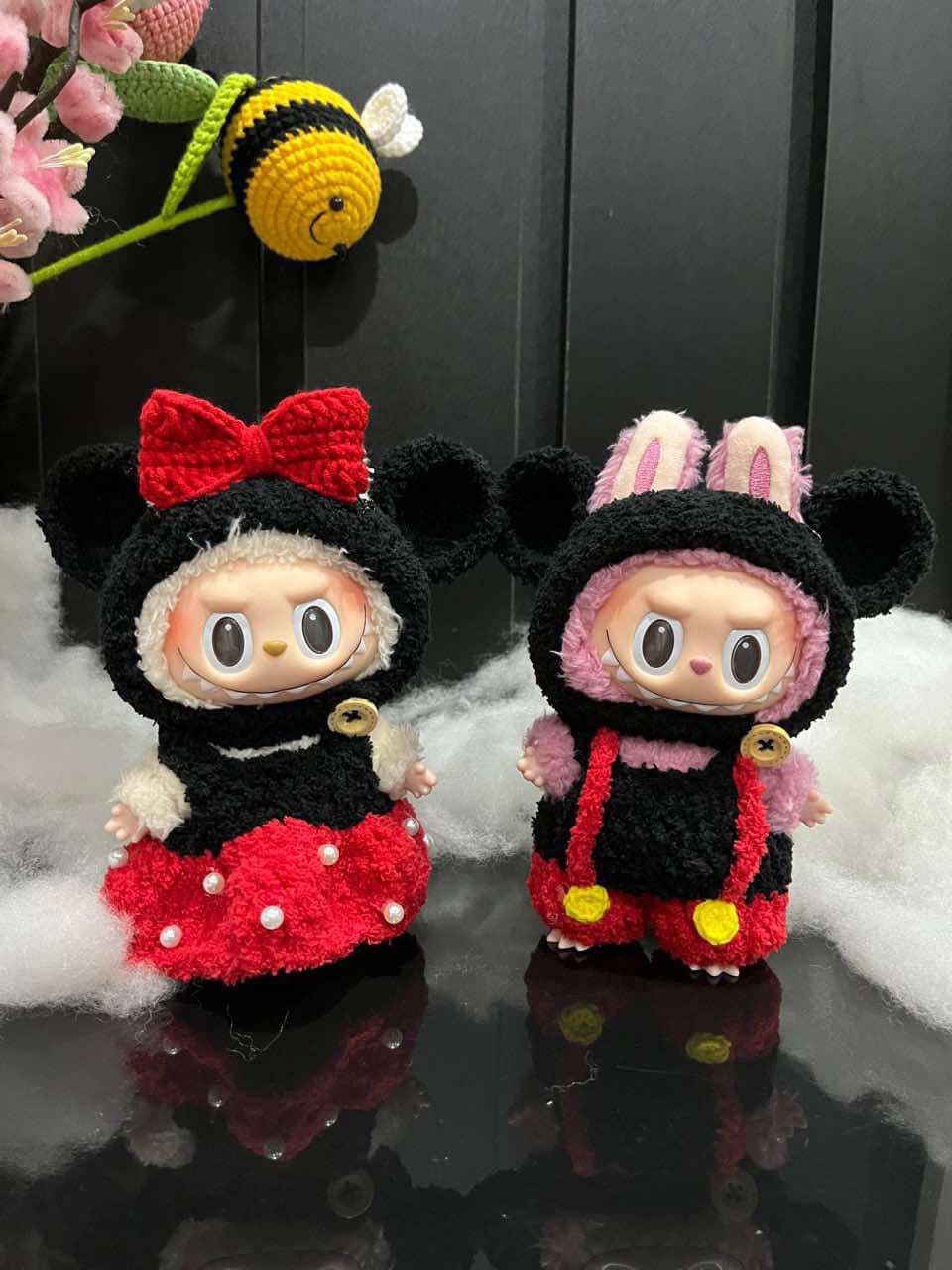 Handmade Labubu Outfit – Mickey Mouse