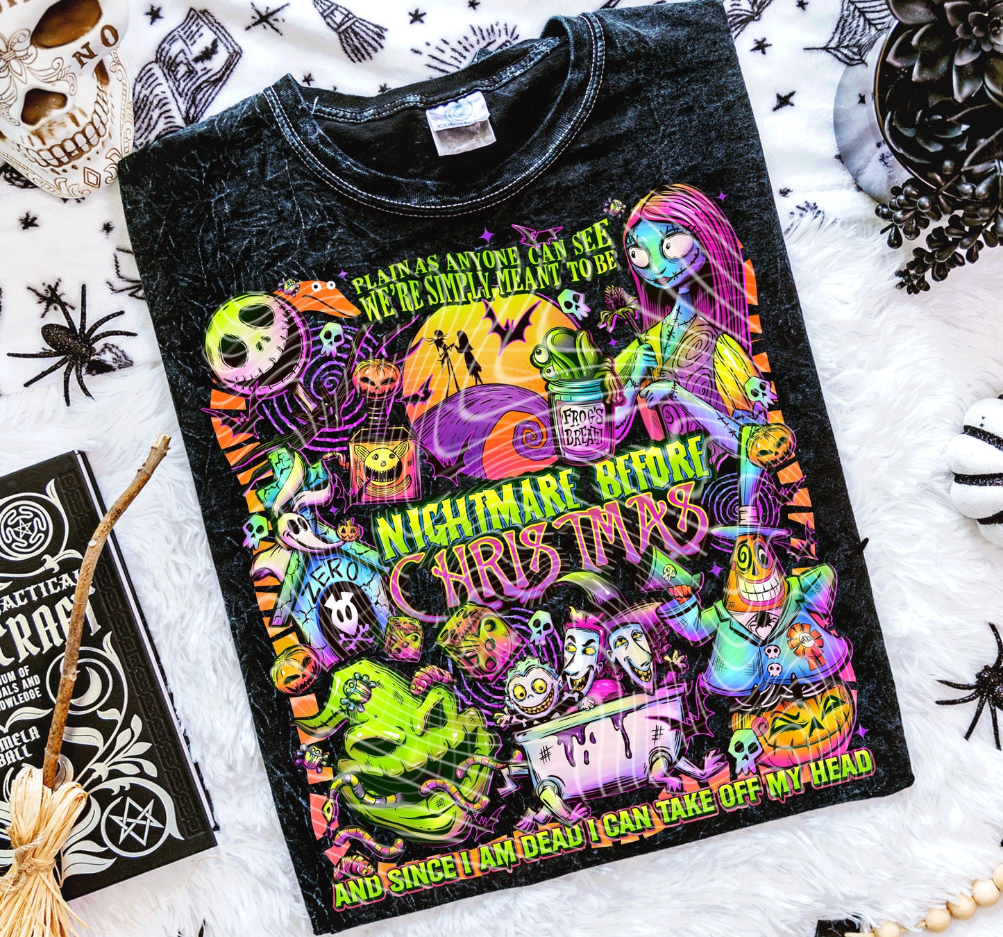 T-Shirt Sweatshirt Hoody Nightmare B4 Christmas Neon Horror Mashup