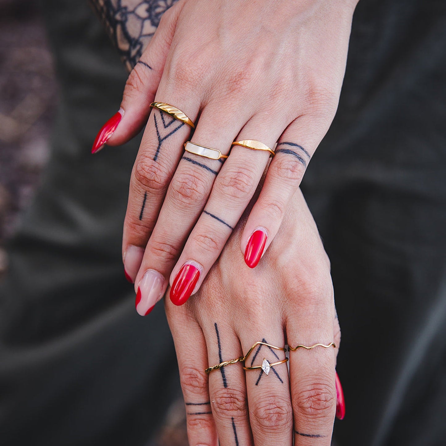 Bague dorée en nacre plaqué or 18K | CALYPSO