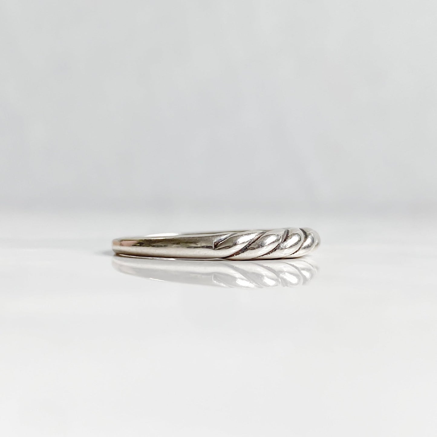 Bague torsadée en argent sterling 925 | SYLVA