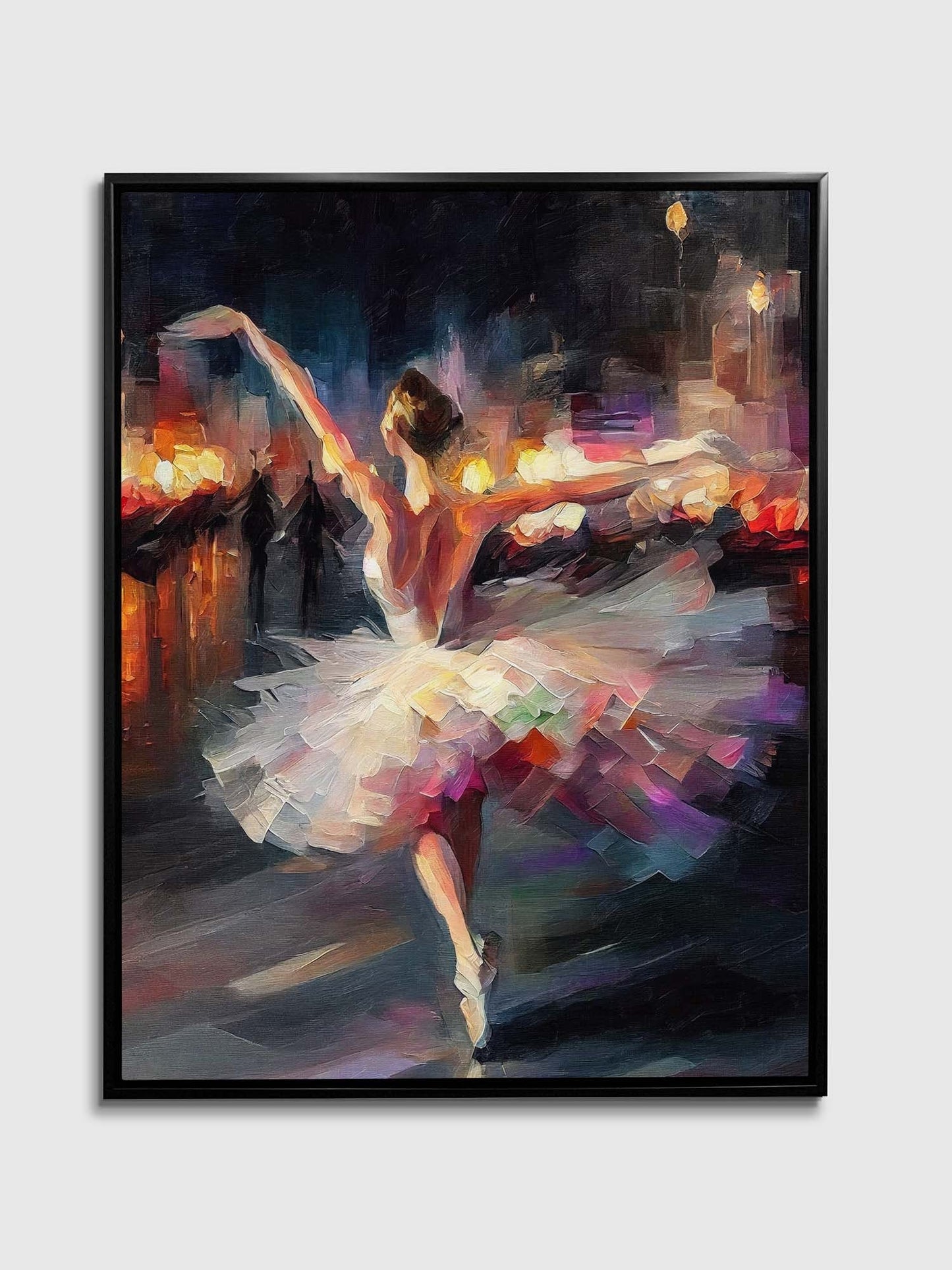 Canvas print Elegant Dancer Impasto- Fine Art - Wal Decor