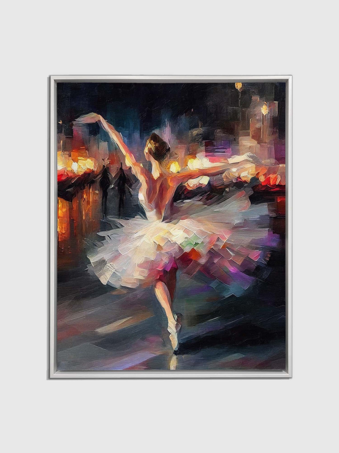 Canvas print Elegant Dancer Impasto- Fine Art - Wal Decor