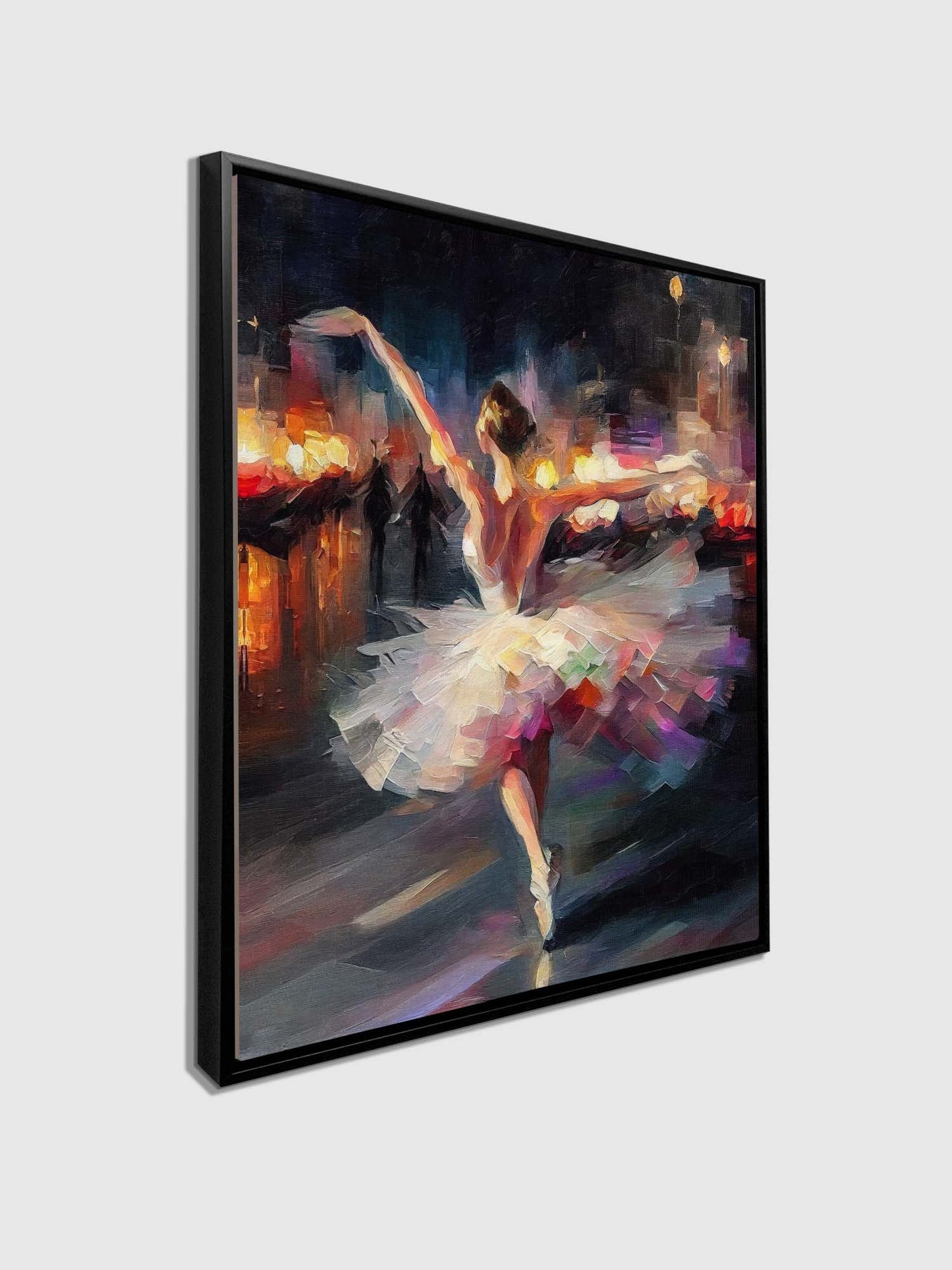 Canvas print Elegant Dancer Impasto- Fine Art - Wal Decor